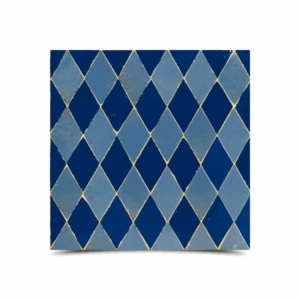 Moroccan Mosaic Pattern Tiles - Light Beige & Navy Blue - 194