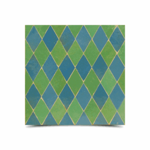 Moroccan Green & Blue Mosaic Tile - Handmade Design