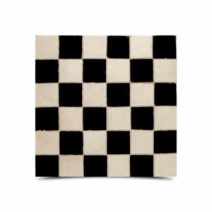 Elegant Moroccan Mosaic Pattern Black & White Tiles