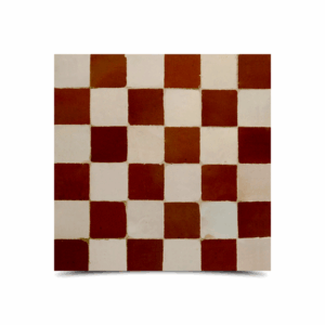 Moroccan Mosaic Red & White Pattern Tiles - High-Quality Glazed Finish