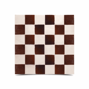 Moroccan Mosaic White & Brown Tiles - Top-Quality Glazed Pattern