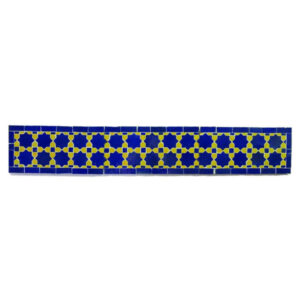 Moroccan Blue Star Mosaic Border Tiles