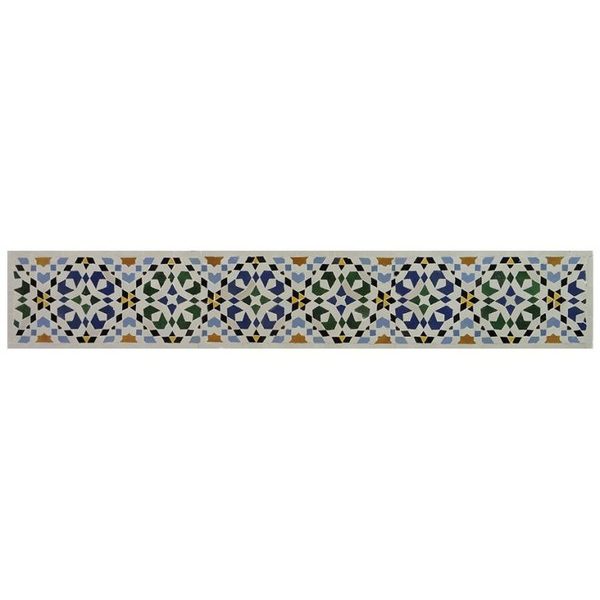 Moroccan Mosaic Border Multicolors - Artistic and Durable Border
