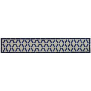 Moroccan Mosaic Border Tile - Dark Blue Elegance