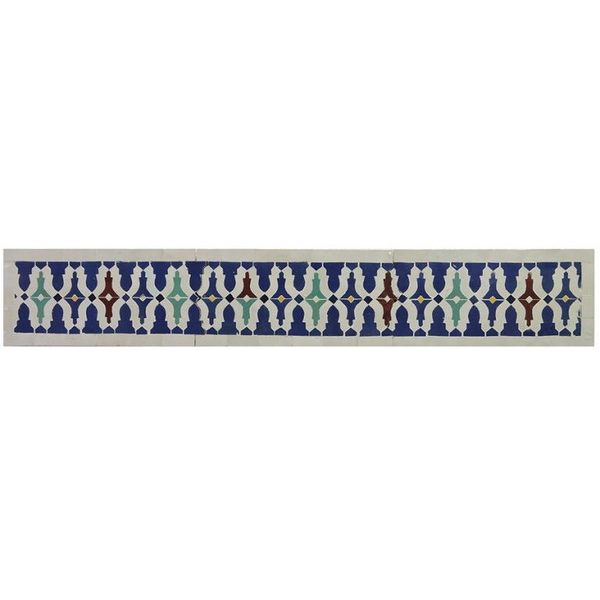 Moroccan Mosaic Border Multi Colors - Handmade Glazed Tiles