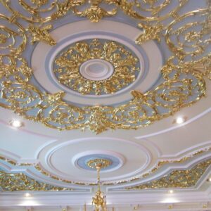 Moroccan Gypsum Plaster Ceiling Rose | Handcrafted Elegance