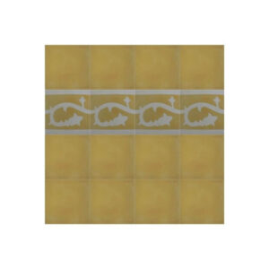 Elegant Moroccan Beige Leaf Cement Border for Stylish Spaces