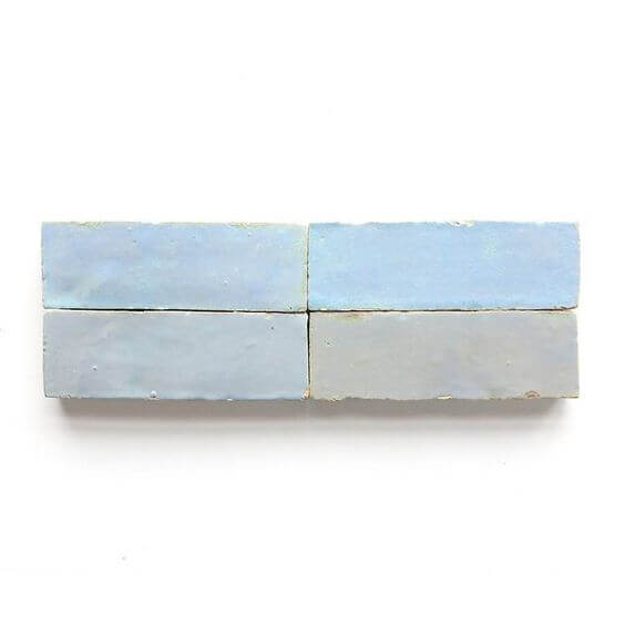 Baby Blue Bejmat Tiles - Durable Moroccan Tiles - Indoor & Outdoor