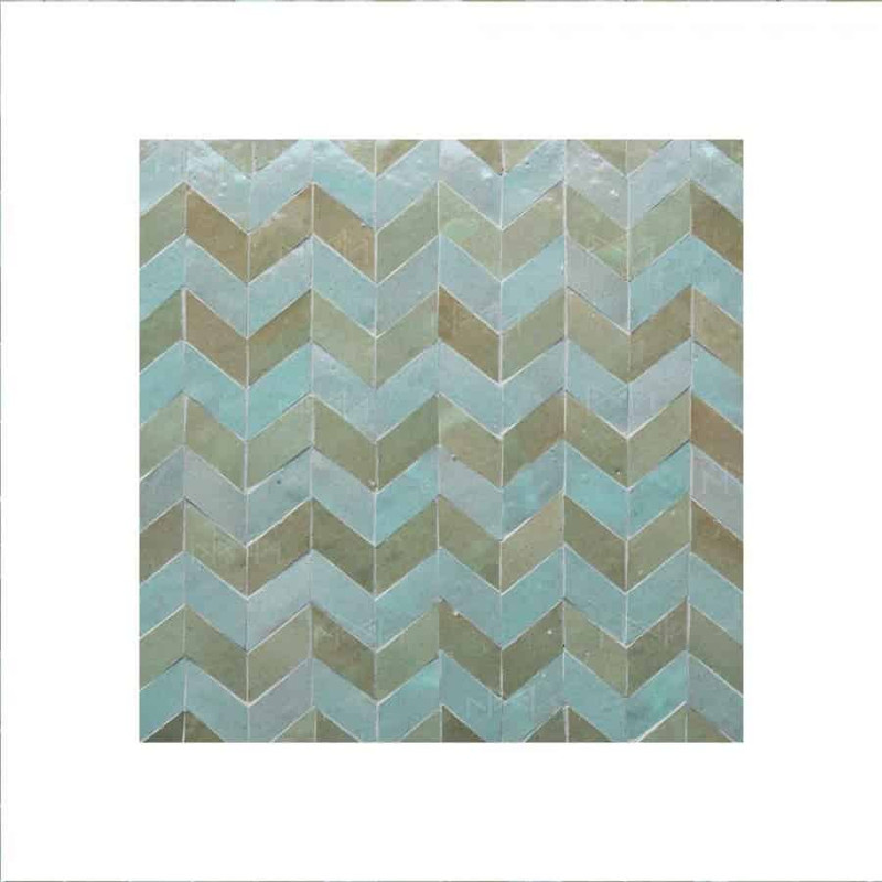Olive Green Moroccan Bejmat Tiles - Handmade Elegance for Indoors & Outdoors
