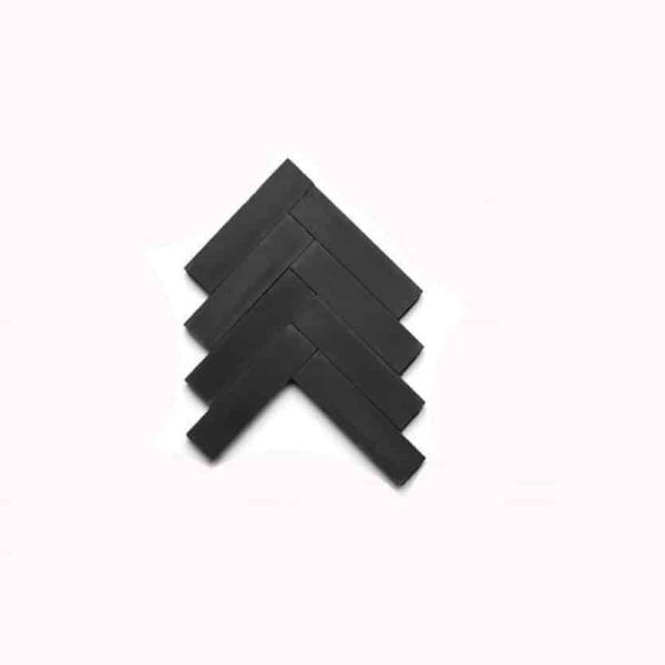 Vintage Matte Black Moroccan Bejmat Tiles - Handcrafted Tradition