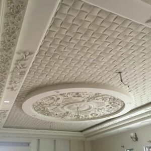 Premium Moroccan Plaster Ceiling Rose 112 with Fiberglass - Handmade Luxury Craft - Casablanca Moroccan Style - Customizable Décor