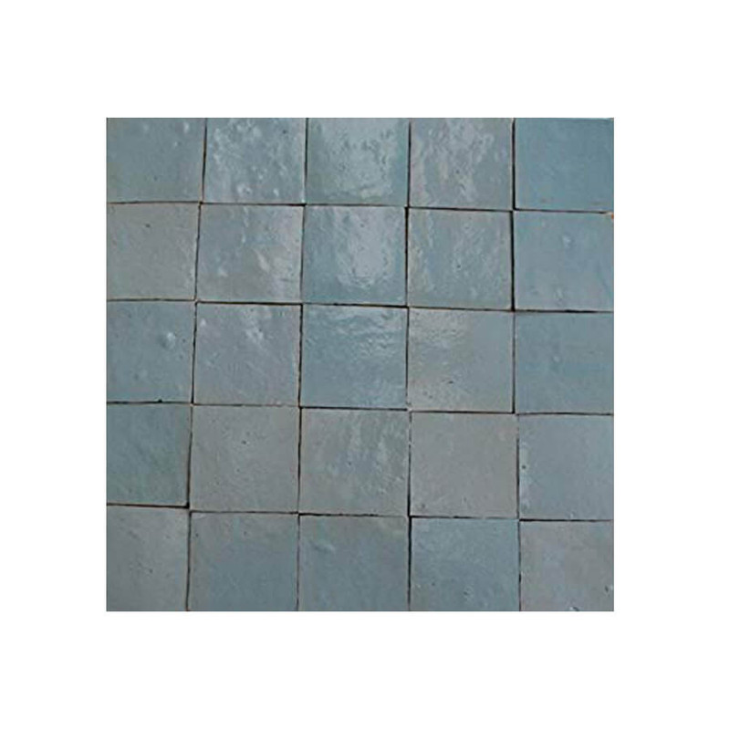 Moroccan Mosaic Charcoal Black Glazed Tiles - Handmade 6x6 Fro Moroccan Mosaic Tiles