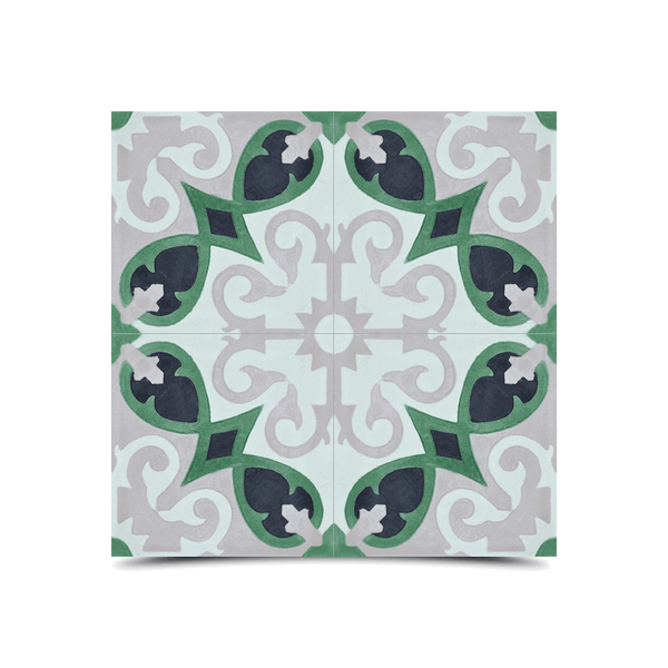 Moroccan Floral Cement Tiles - Spring Color Palette