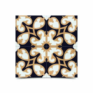 Handmade Moroccan Cement Pattern - White, Black & Beige