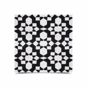 Moroccan Black & White Cement Tile Pattern - Design 245. Handcrafted Geometric Tilesегистраторы.