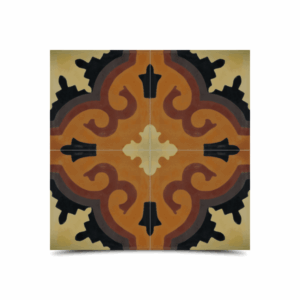 Moroccan Cement Pattern Dark Brown Colors - Premium Quality Tiles