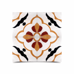 Moroccan Cement Pattern Tile Beige Black White - Creative Design