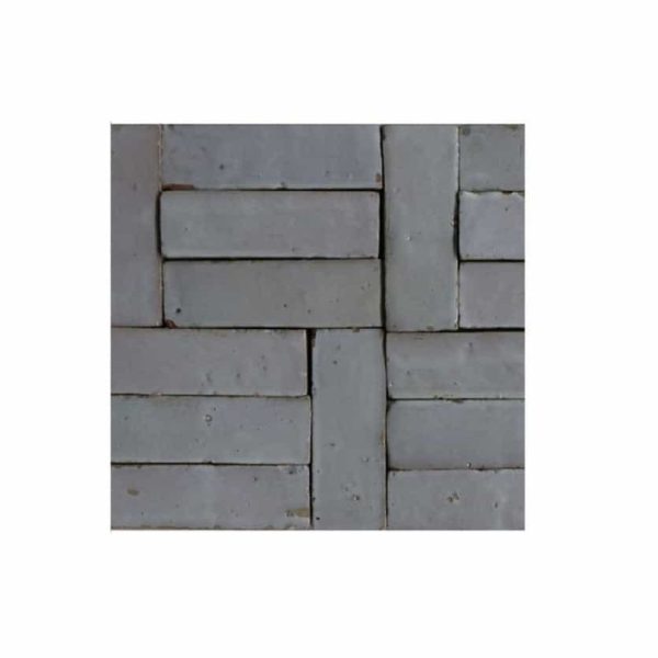 Dove Gray Bejmat Tiles - Handcrafted Moroccan Heritage Tiles