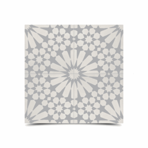 Moroccan Cement Pattern Gray Tiles - Authentic Moroccan Design