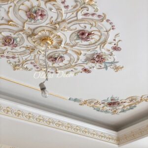 Handcrafted Gypsum Plaster Ceiling Rose | Moroccan Style