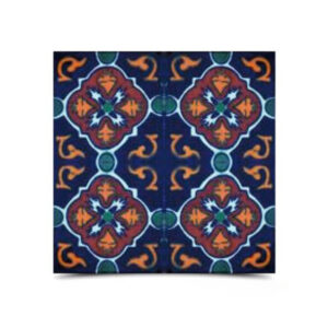 Elegant Moroccan Hand Painted Mosaic Tiles in Vibrant Tones