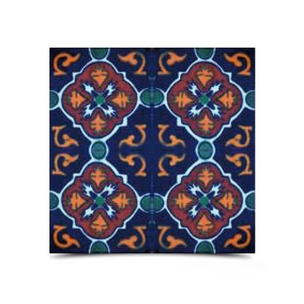 Elegant Moroccan Hand Painted Mosaic Tiles in Vibrant Tones