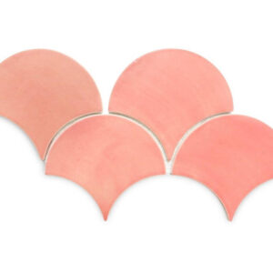 Large Grapefruit Moroccan Fish Scale Tiles - High-Quality and Waterproof