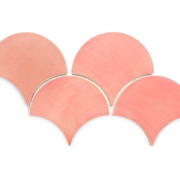 Large Grapefruit Moroccan Fish Scale Tiles - High-Quality and Waterproof