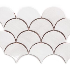 Moroccan Fish Scale Tiles - White | Stylish & DurableTiles