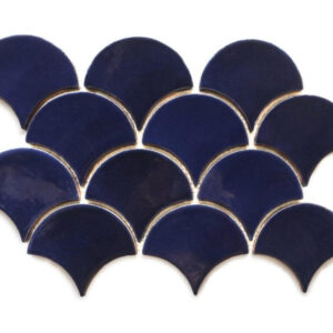 Captivating Cobalt Moroccan Fish Scale Tiles - Glossy/Matte Finish