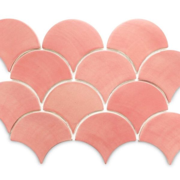 Captivating Grapefruit Moroccan Fish Scale Tiles