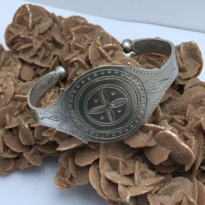 Moroccan Tuareg Berber Silver Geometric Bracelet.