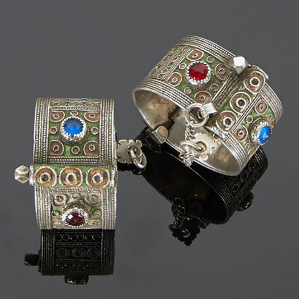 Moroccan Tuareg Berber Silver Geometric Bracelet