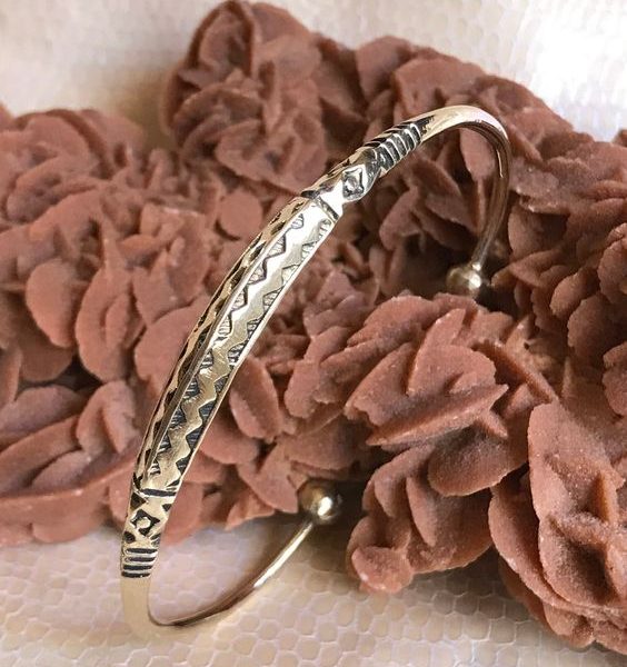 Moroccan Tuareg Berber Silver Geometric Bracelet, Adjustable Elegance