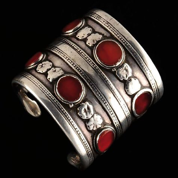 Handmade Moroccan Tuareg Berber Silver Geometric Bracelet