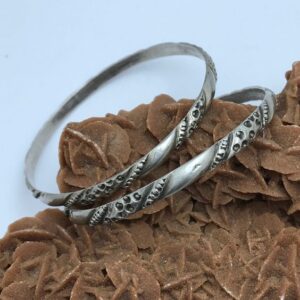Moroccan Silver Tuareg Berber Geometric Bracelet - Handcrafted Statement Piece with Ethnic Charm and Modern Elegance.