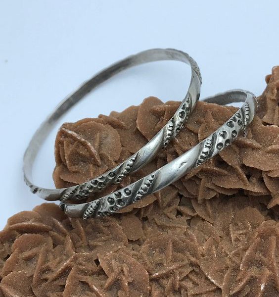 Moroccan Silver Tuareg Berber Geometric Bracelet - Handcrafted Statement Piece with Ethnic Charm and Modern Elegance.