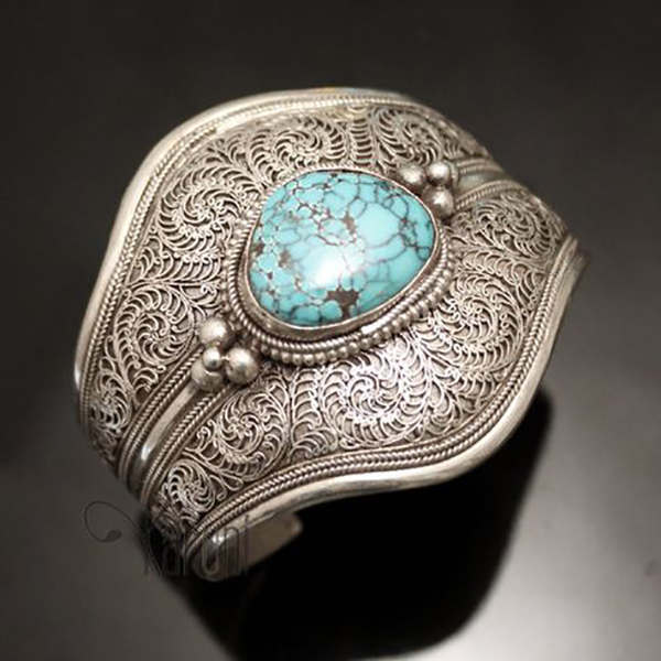 Moroccan Tuareg Berber Silver Geometric Bracelet