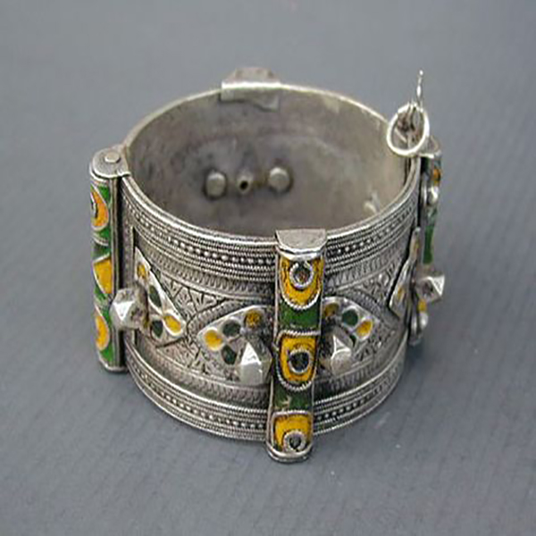 Tuareg Berber Silver Adjustable Bracelet - Modern Ethnic Fusion