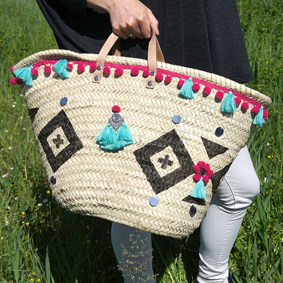 Moroccan Handcrafted Eco-Friendly Straw Handbag