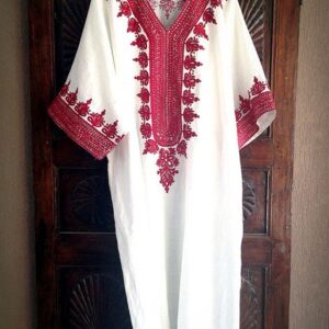Exquisite Moroccan Embroidered Kaftan Dress - Bohemian Chic Statement Piece