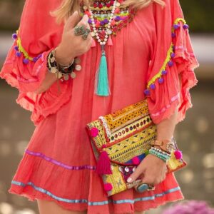 Beach Cover Up Dress | Moroccan Kaftan Inspired Maxi Dress