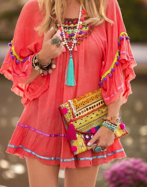 Beach Cover Up Dress | Moroccan Kaftan Inspired Maxi Dress