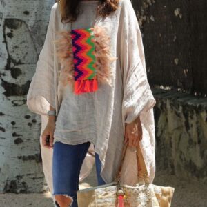 Bohemian Embroidered Kaftan Dress - Moroccan Elegance