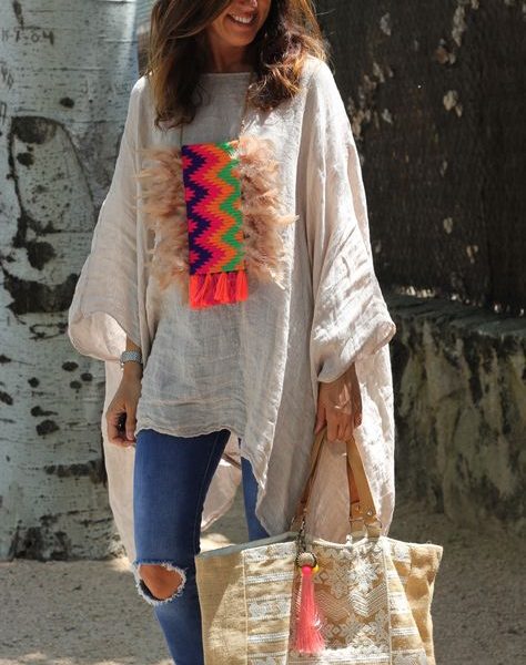 Bohemian Embroidered Kaftan Dress - Moroccan Elegance