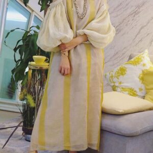 Moroccan Embroidered Kaftan Dress 109 - Bohemian Chic Statement Piece