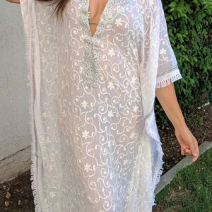 Moroccan Kaftan Beach Cover Up - Elegant and Versatile Style