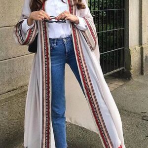 Elegant Moroccan Kaftan Dress with Intricate Embroidery