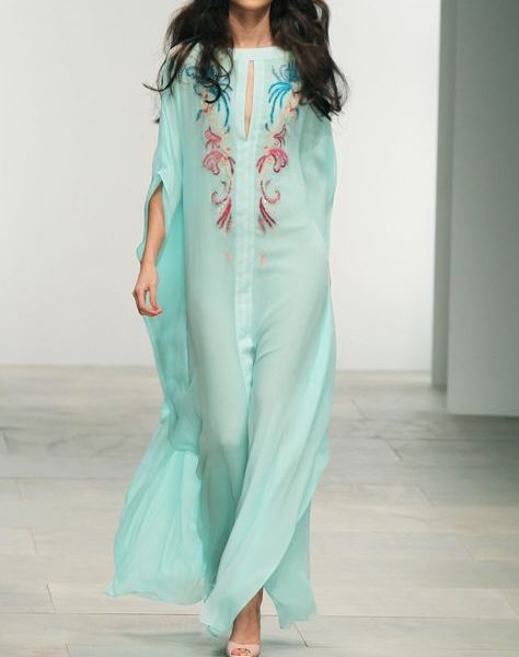 Beach Cover Up Dress - Moroccan Kaftan-Inspired Silky Design