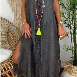Stylish Moroccan Embroidered Kaftan Dress
